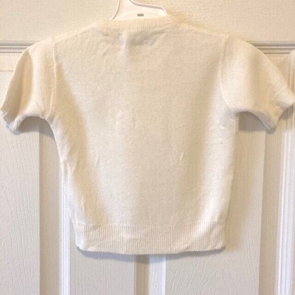 Vintage Baby Toddler Pandora Pandorables White Hand Spun Orlon Sweater 18-24 Mos - Picture 3 of 3